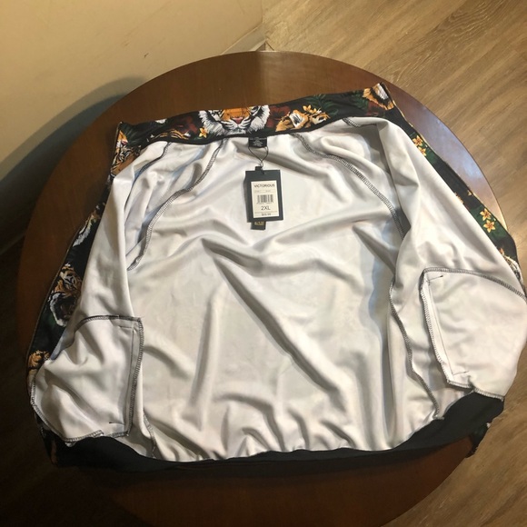 NWT Fashion Nova Victorious Troy Track Jacket - Black Size 2XL - Picture 6 of 10